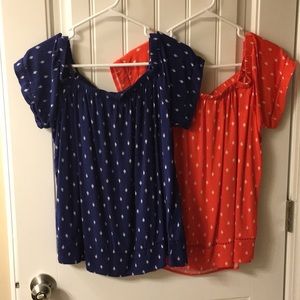Bundle of Old Navy Off-the-shoulder shirts, Size M